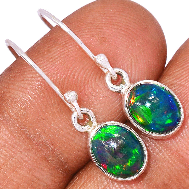 1.1" Chalama Black Opal Earrings - CBOE45