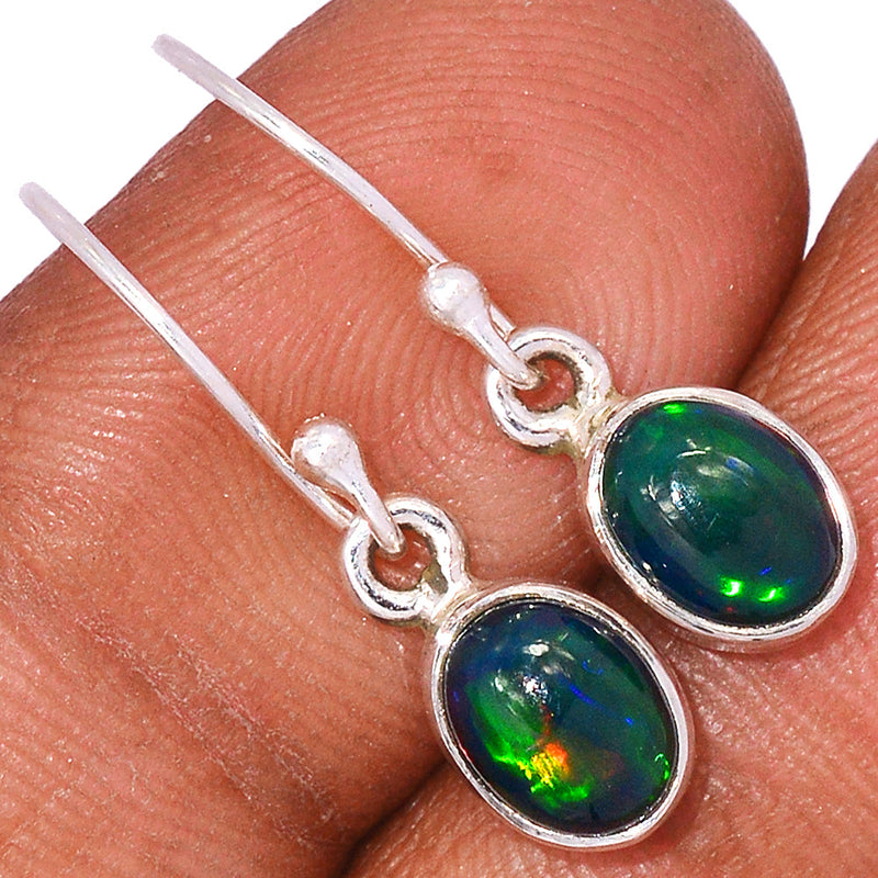 1.1" Chalama Black Opal Earrings - CBOE46