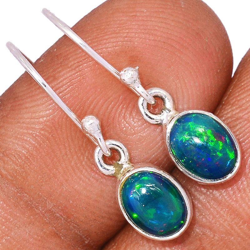 1.1" Chalama Black Opal Earrings - CBOE49