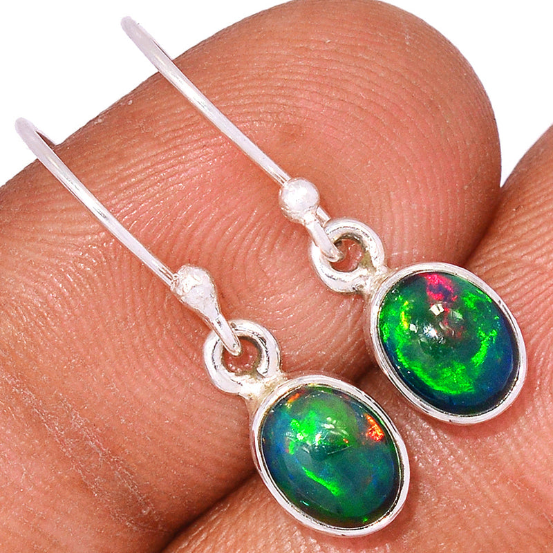 1.1" Chalama Black Opal Earrings - CBOE52