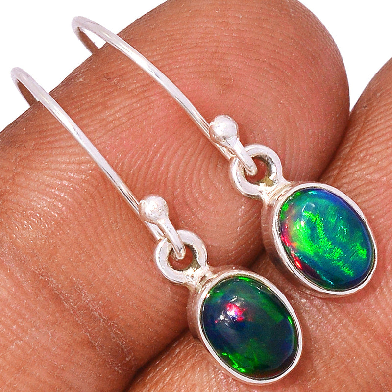 1.1" Chalama Black Opal Earrings - CBOE56