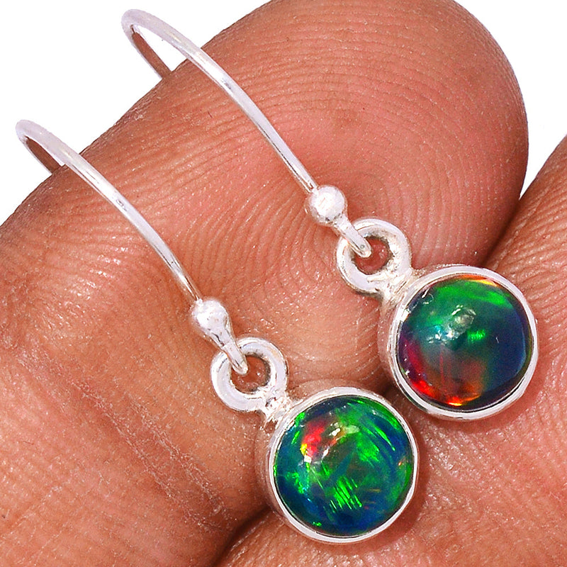 1" Chalama Black Opal Earrings - CBOE69