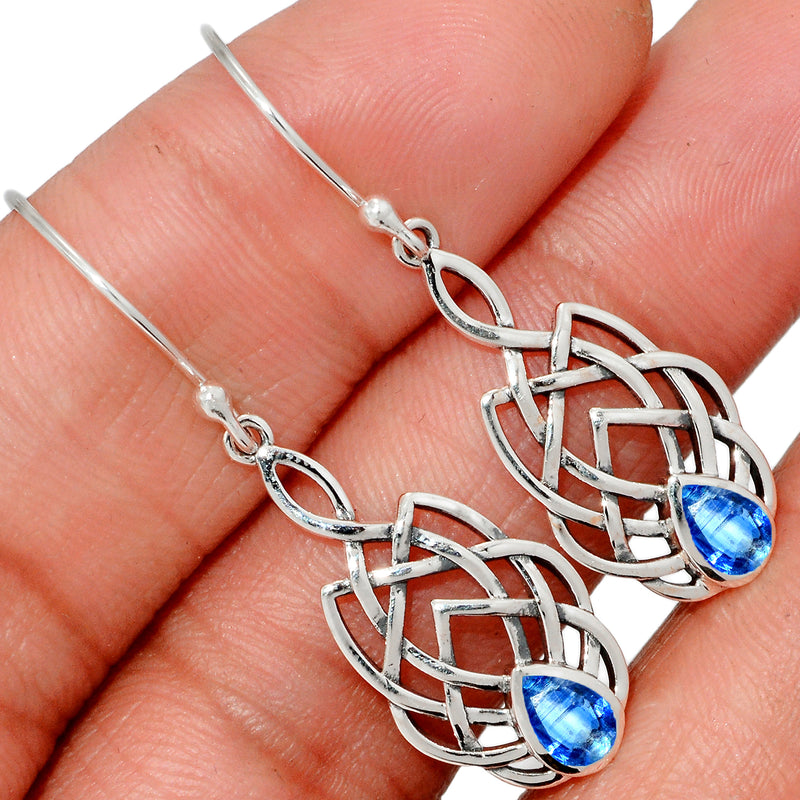 1.6" Celtic - Kyanite Faceted Earrings - CCE509-KYF Catalogue