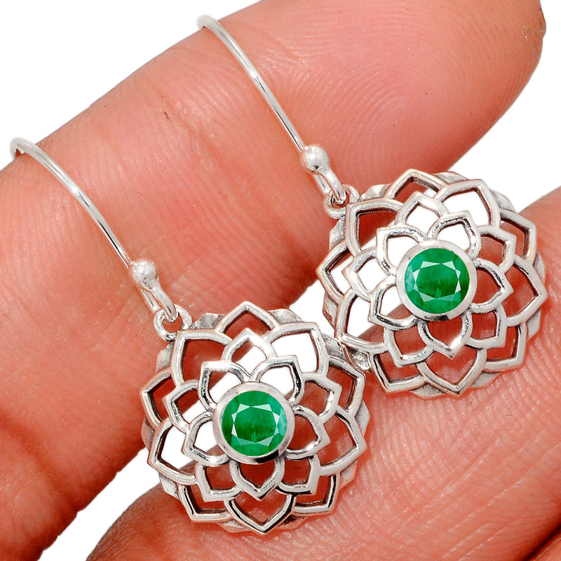 4*4 MM Round - Emerald Earrings - CCE511-E