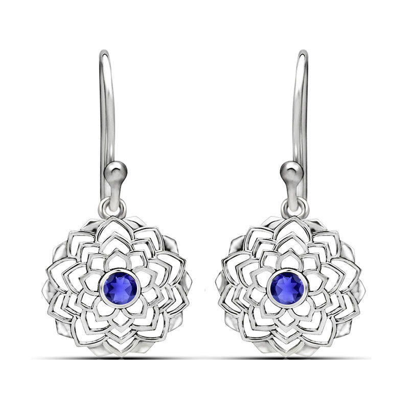 4*4 MM Round - Iolite Earrings - CCE511-I