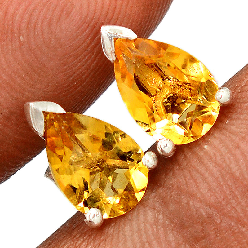 Claw - Citrine Studs - CITS904