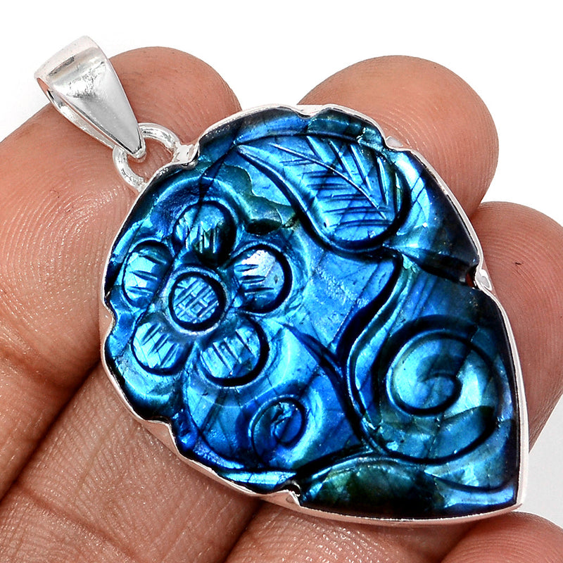 2" Carving Labradorite Pendants - CLBP738