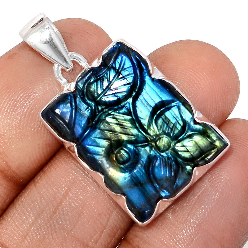 1.3" Carving Labradorite Pendants - CLBP752