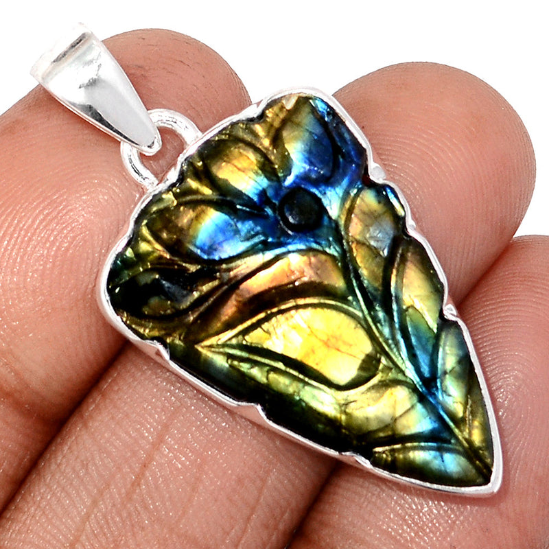 1.6" Carving Labradorite Pendants - CLBP761