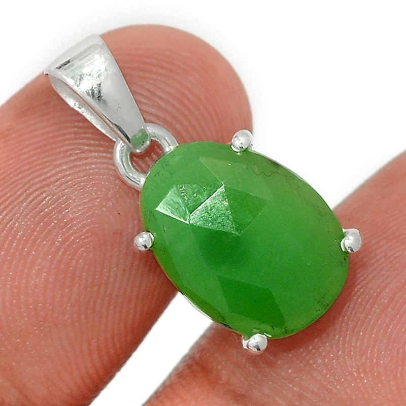 1" Claw - Chrysoprase Faceted Pendants - CPFP190