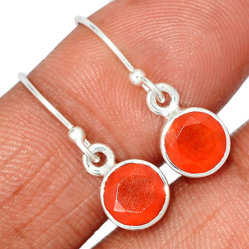 1" Carnelian Faceted Earrings - CRFE343