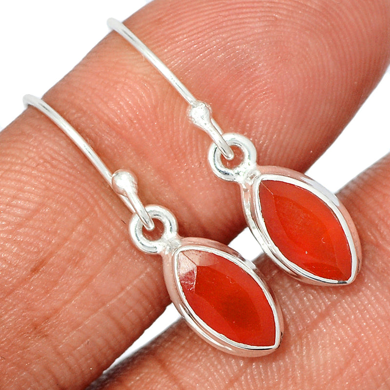 1.1" Carnelian Faceted Earrings - CRFE345