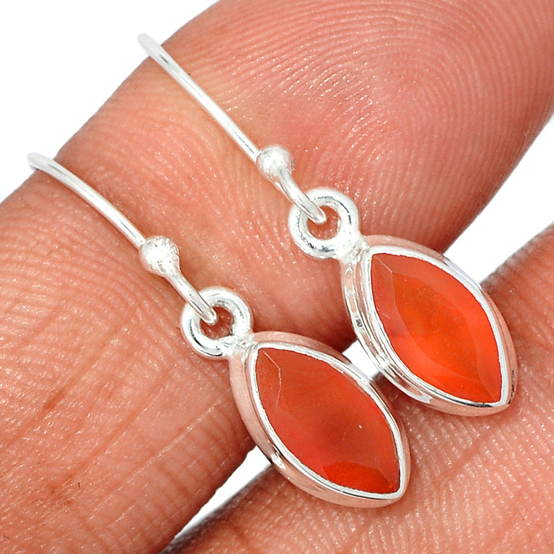 1.1" Carnelian Faceted Earrings - CRFE347