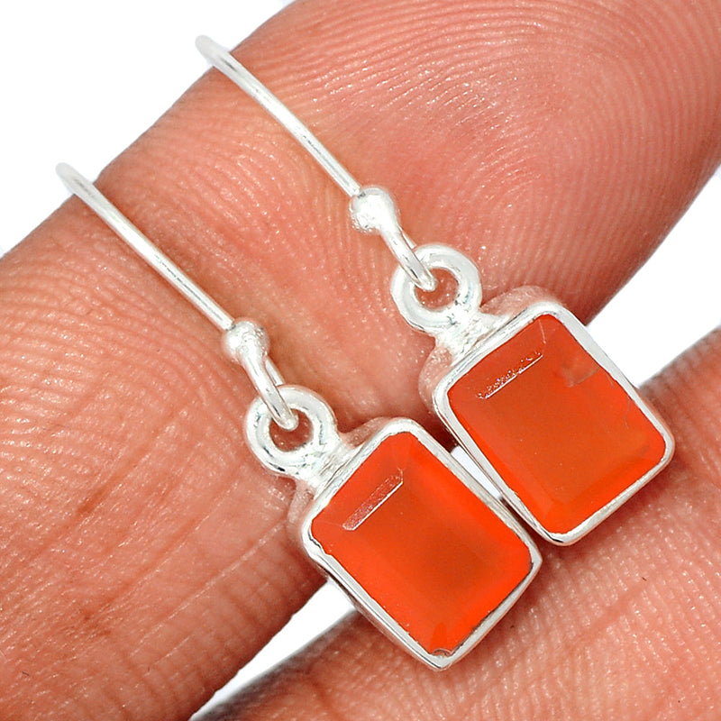 1.1" Carnelian Faceted Earrings - CRFE349