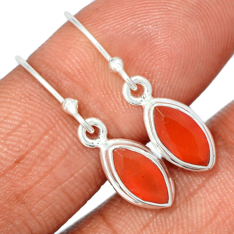 1.1" Carnelian Faceted Earrings - CRFE350