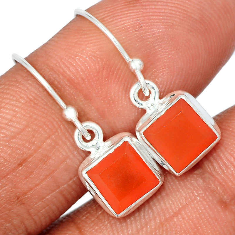 1" Carnelian Faceted Earrings - CRFE351