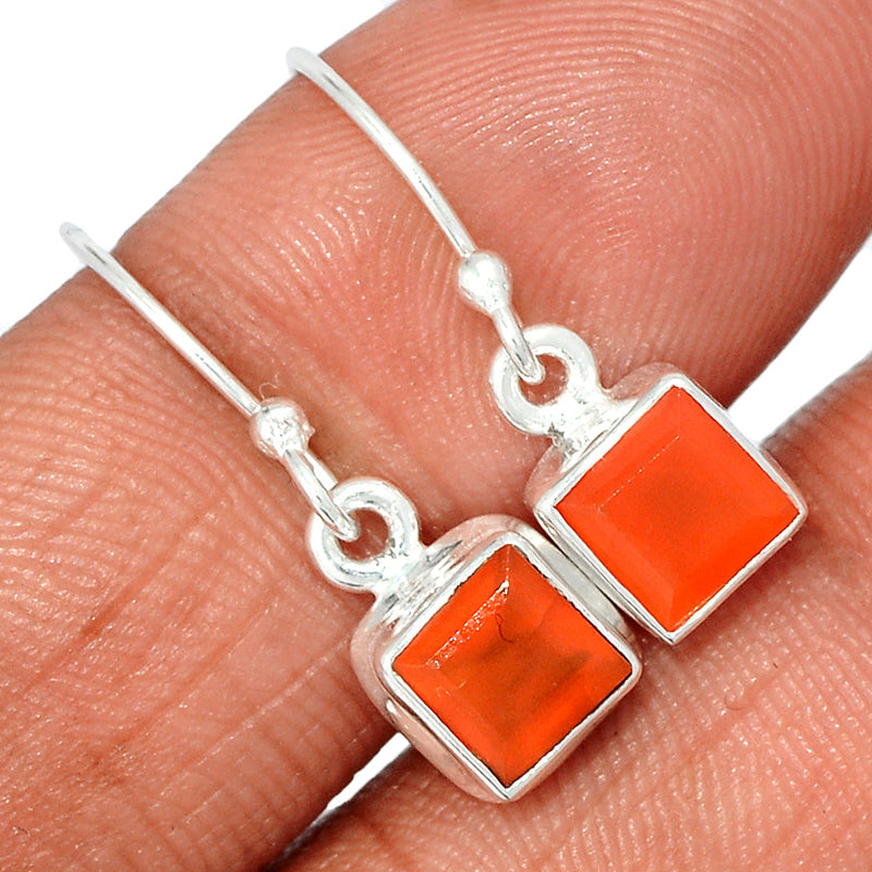 1" Carnelian Faceted Earrings - CRFE353