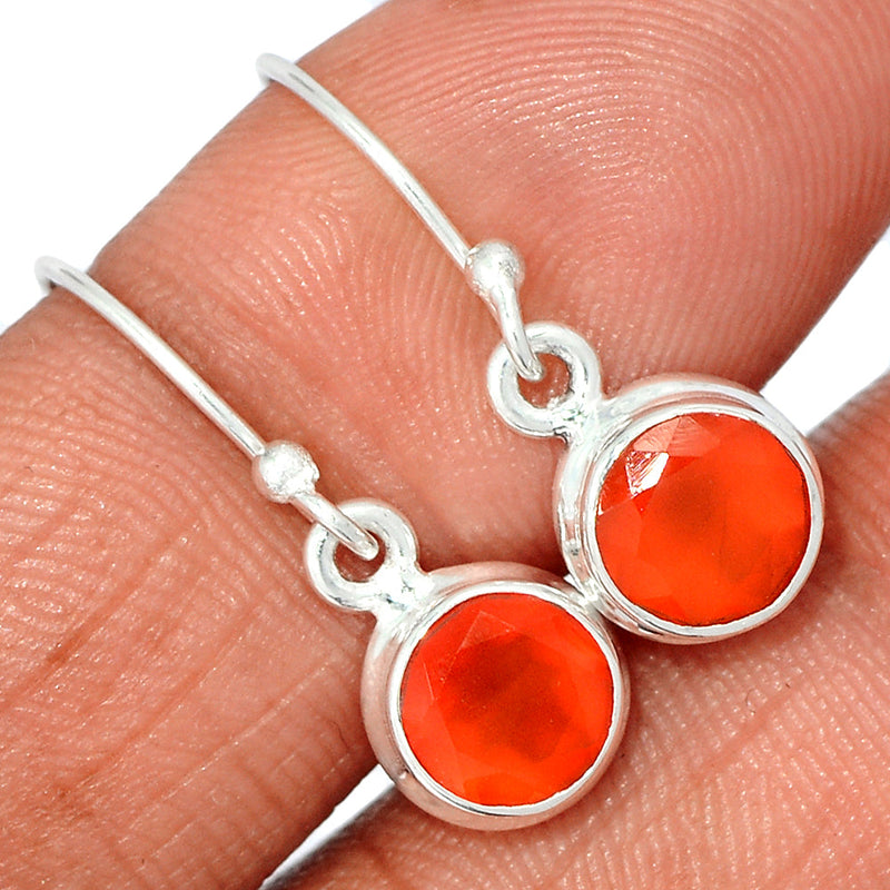 1" Carnelian Faceted Earrings - CRFE354