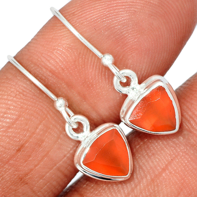 1" Carnelian Faceted Earrings - CRFE355