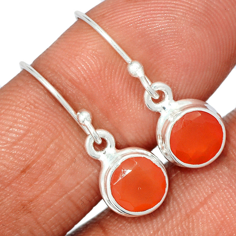 1" Carnelian Faceted Earrings - CRFE356