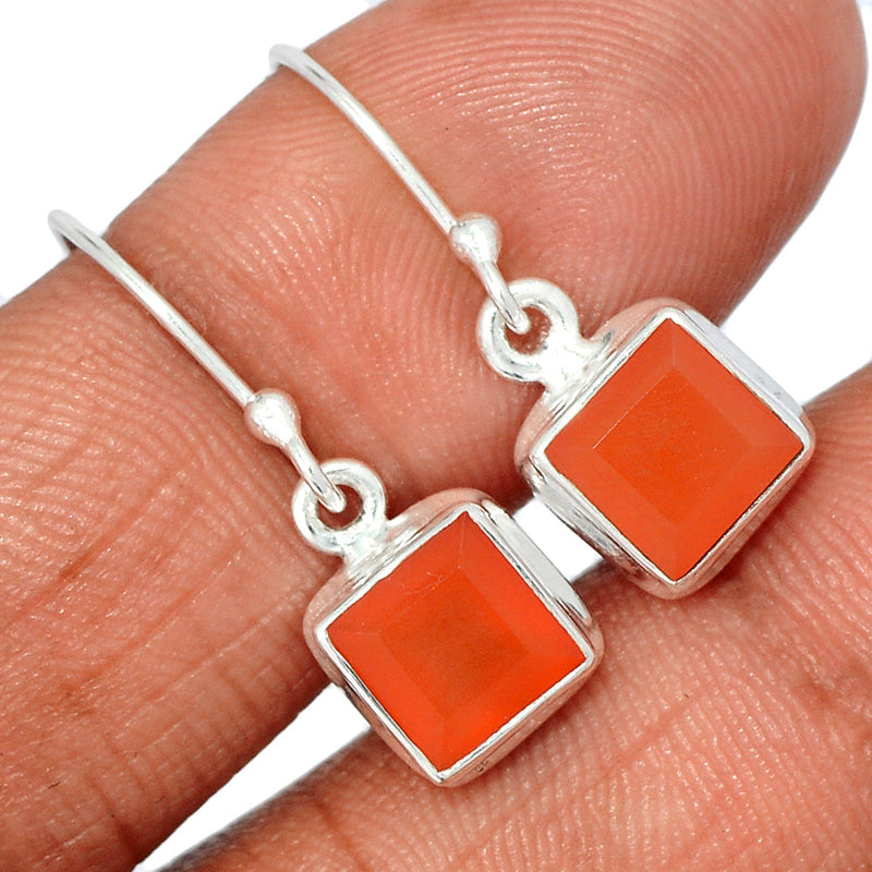 1" Carnelian Faceted Earrings - CRFE359