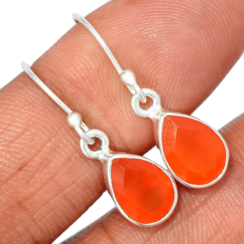 1.1" Carnelian Faceted Earrings - CRFE368