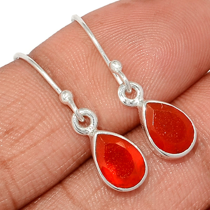 1.1" Carnelian Faceted Earrings - CRFE374