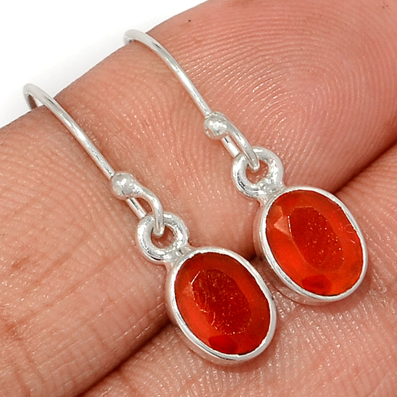 1" Carnelian Faceted Earrings - CRFE376