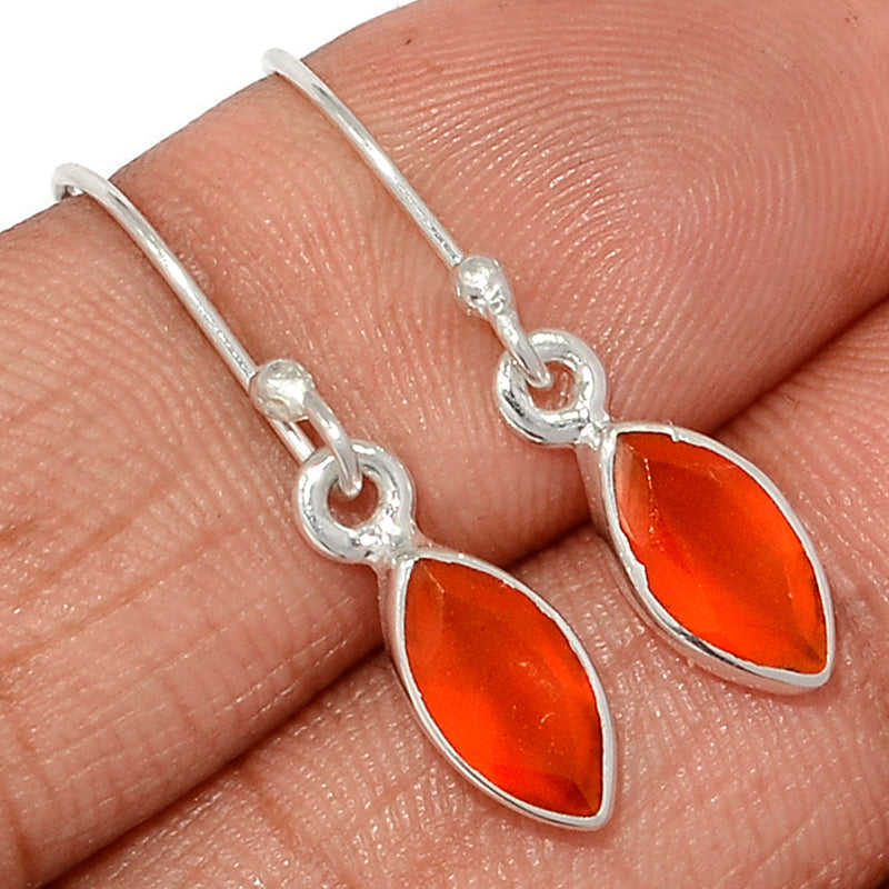 1.1" Carnelian Faceted Earrings - CRFE377