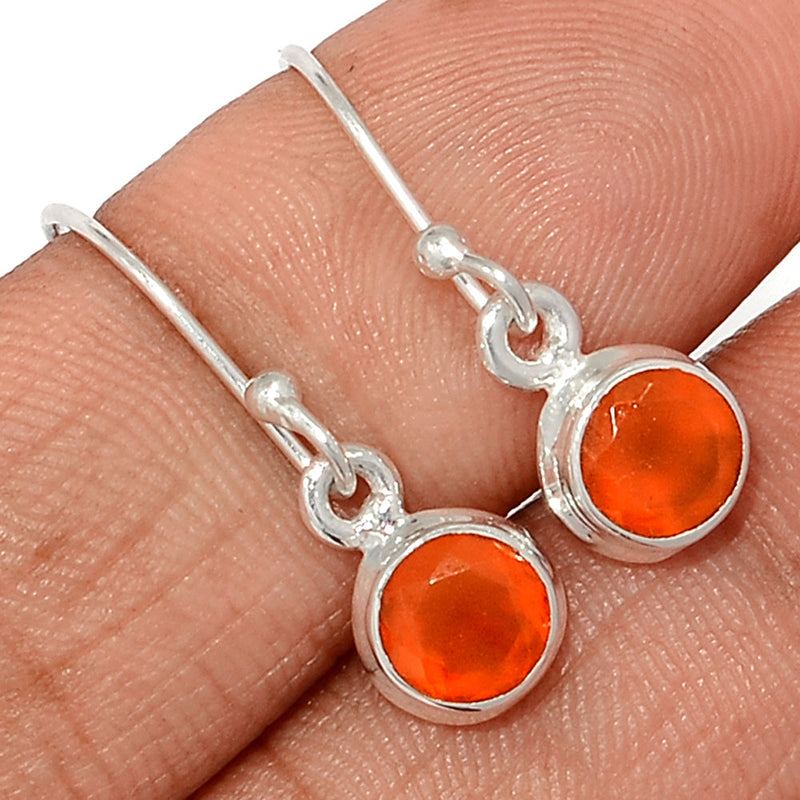 1" Carnelian Faceted Earrings - CRFE379