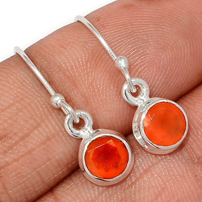 1" Carnelian Faceted Earrings - CRFE383