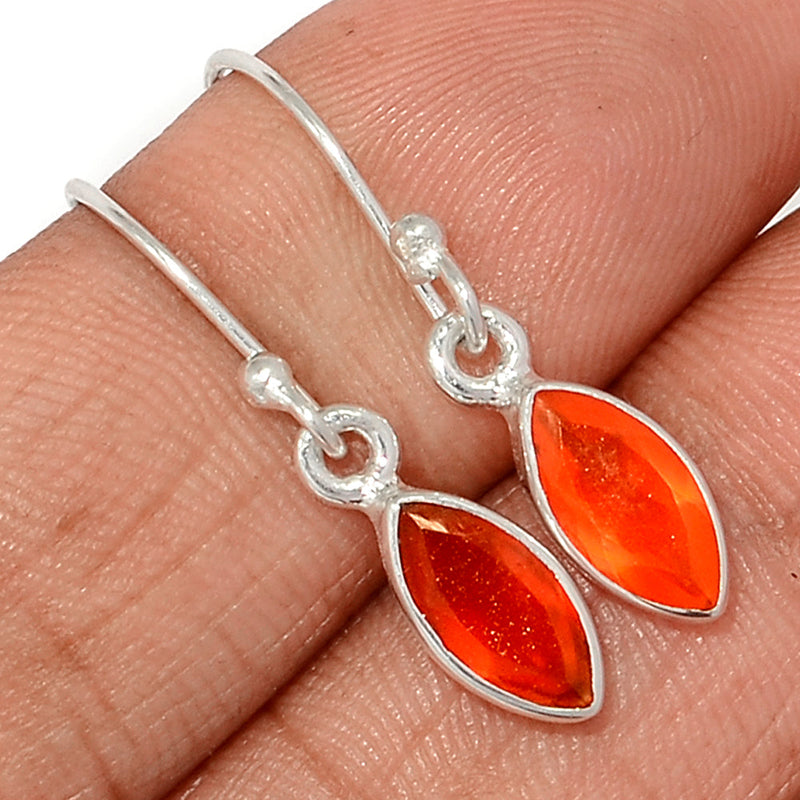 1.1" Carnelian Faceted Earrings - CRFE385