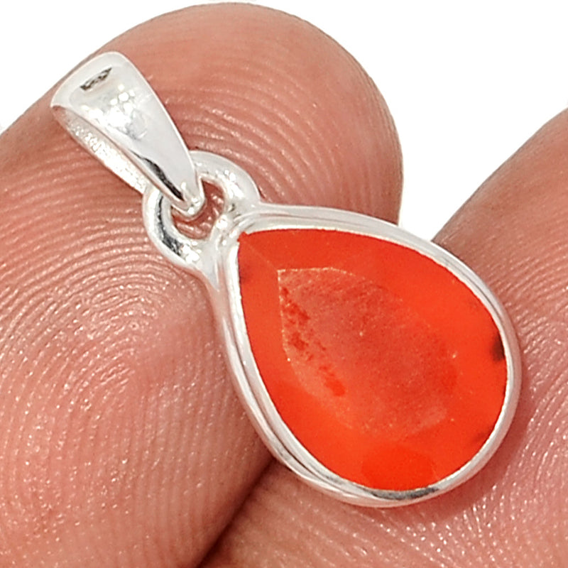 0.8" Carnelian Faceted Pendants - CRFP157