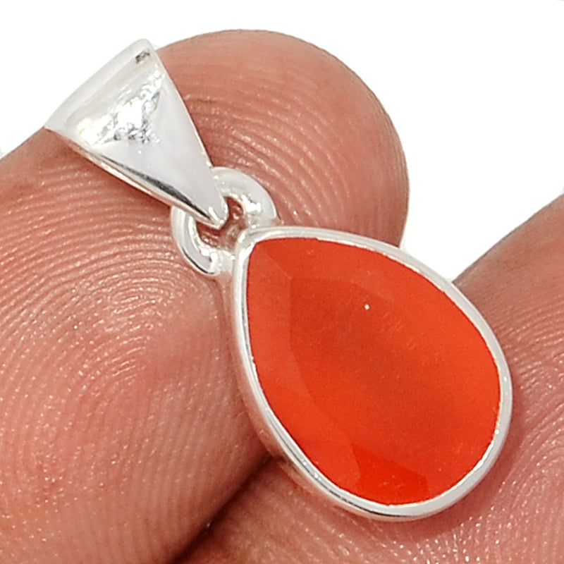 0.8" Carnelian Faceted Pendants - CRFP159