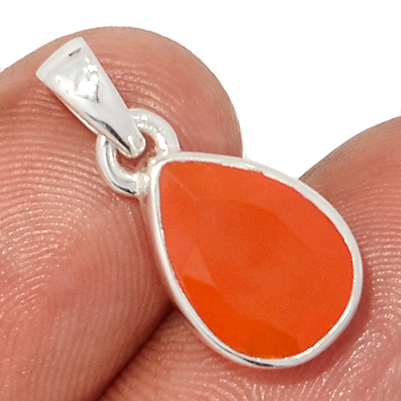 0.8" Carnelian Faceted Pendants - CRFP160