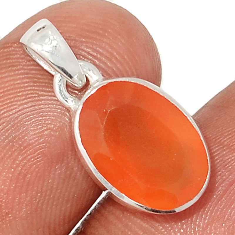 0.8" Carnelian Faceted Pendants - CRFP161