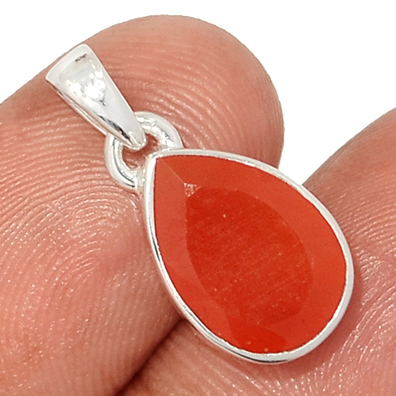 0.8" Carnelian Faceted Pendants - CRFP162