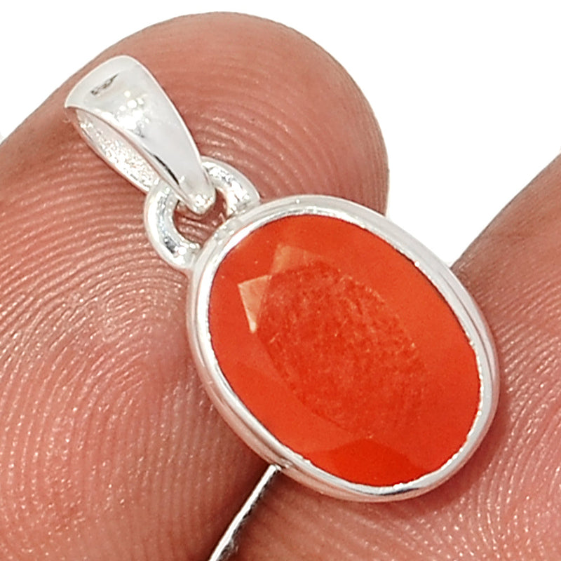 0.8" Carnelian Faceted Pendants - CRFP167