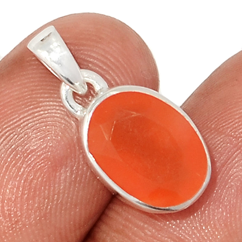 0.8" Carnelian Faceted Pendants - CRFP168