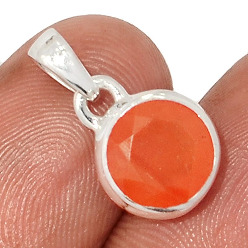 0.7" Carnelian Faceted Pendants - CRFP169