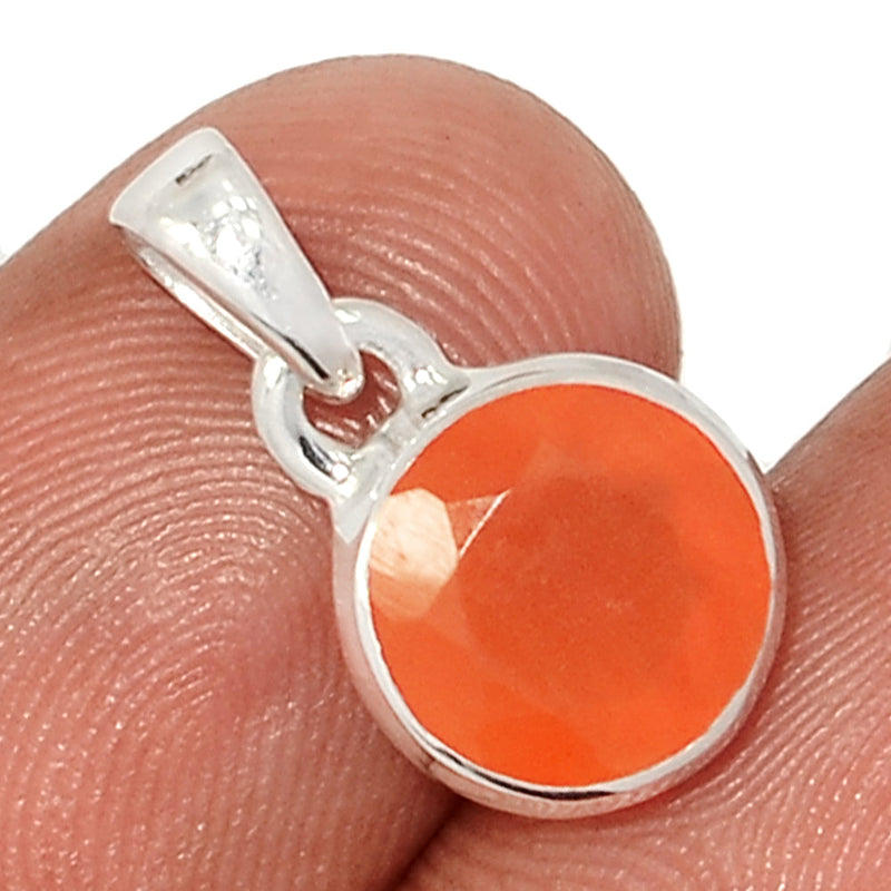 0.7" Carnelian Faceted Pendants - CRFP170