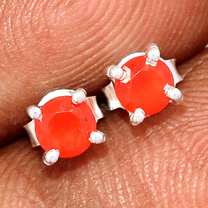 Claw - Carnelian Faceted Studs - CRFS404