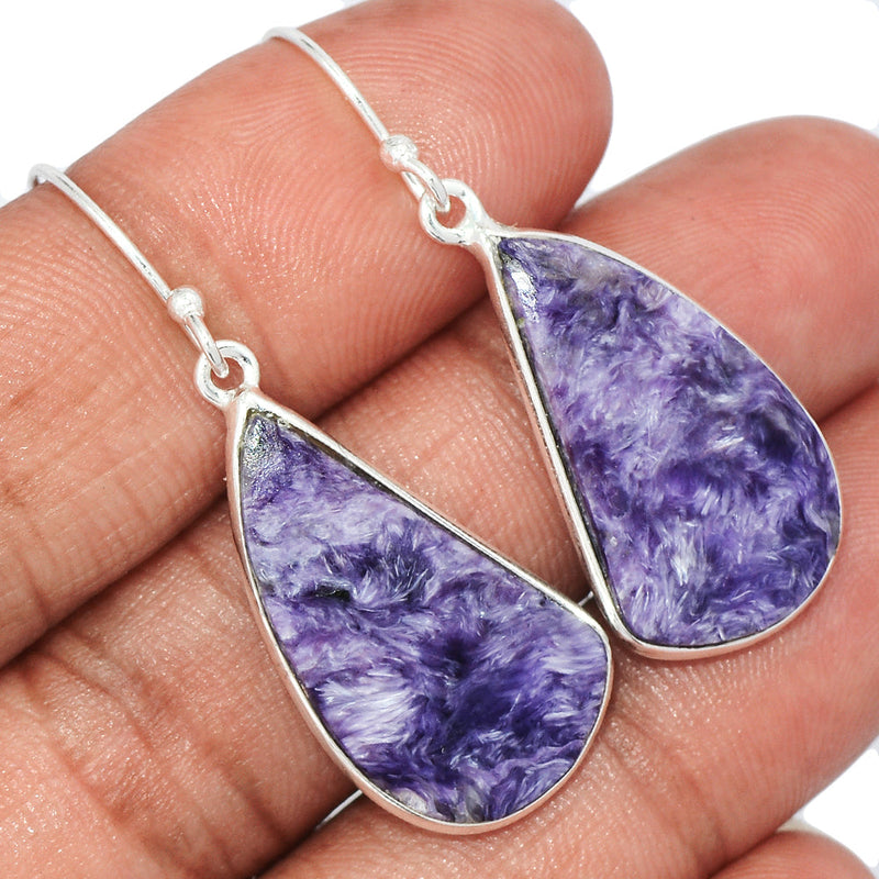 1.7" Charoite Earrings - CROE1088