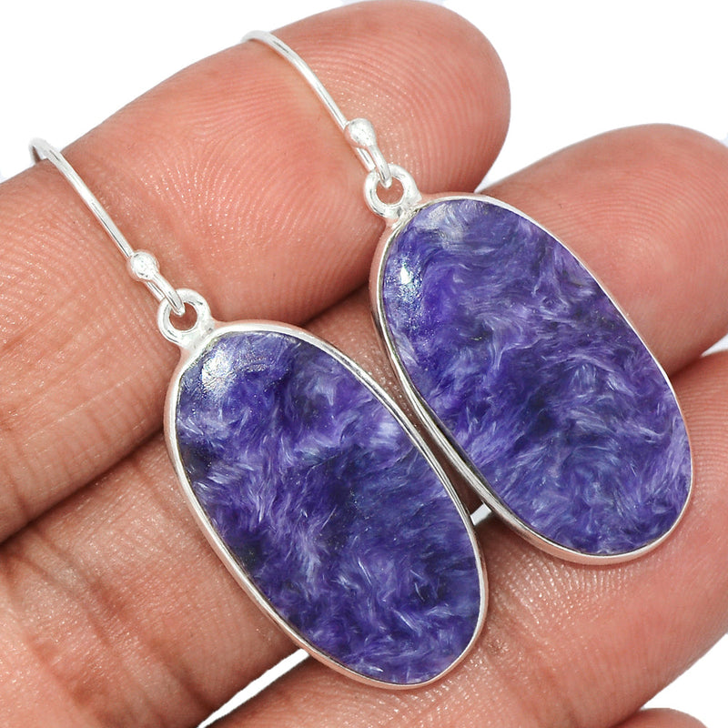 1.7" Charoite Earrings - CROE1092