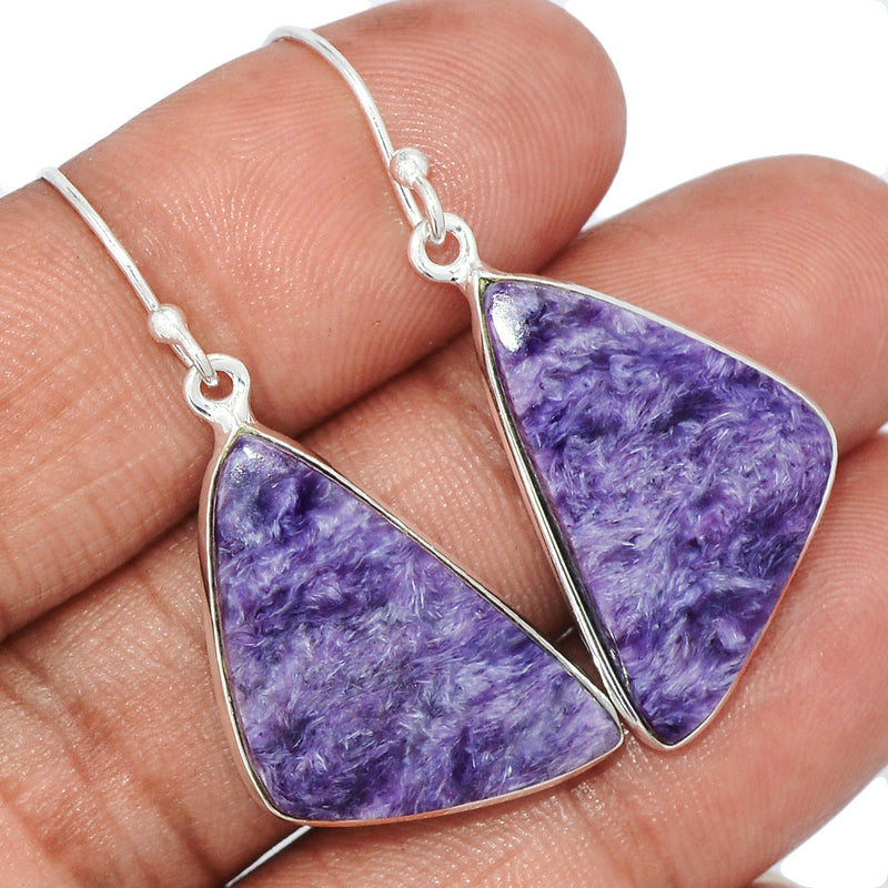 1.7" Charoite Earrings - CROE1101