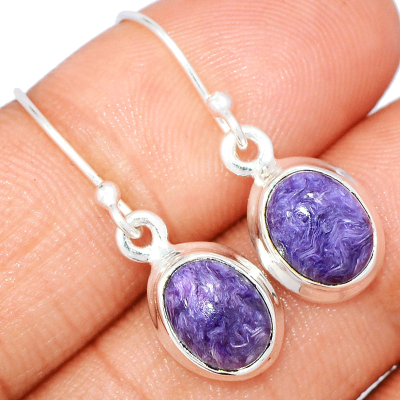 1.1" Charoite Earrings - CROE1106