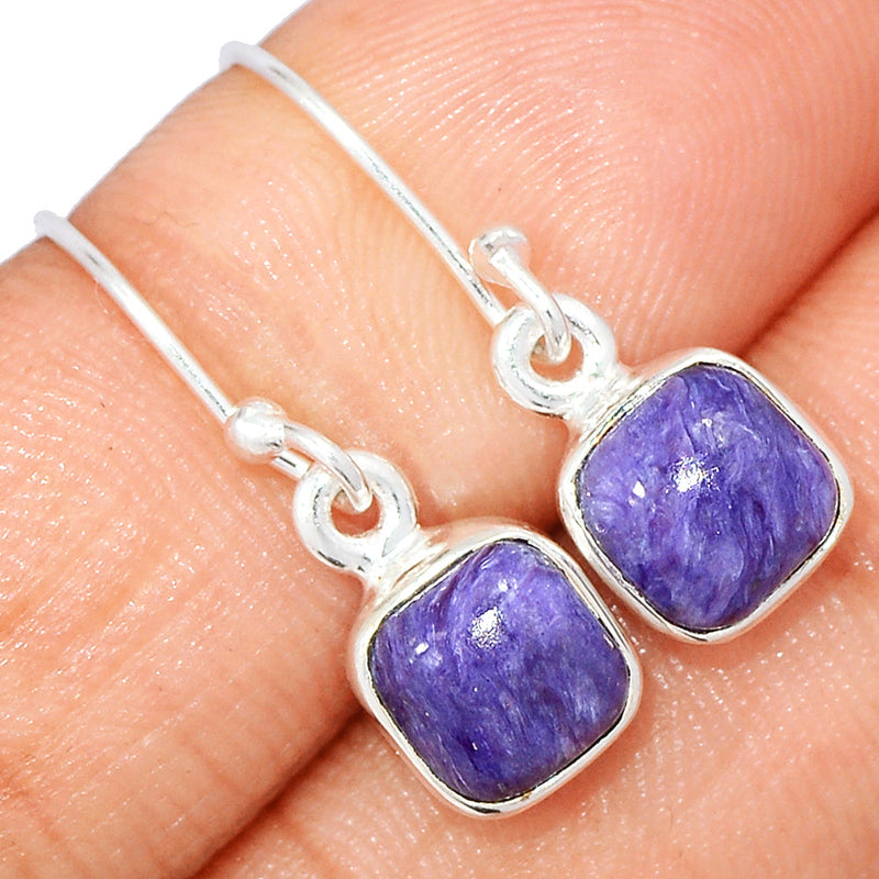 1" Charoite Earrings - CROE1110