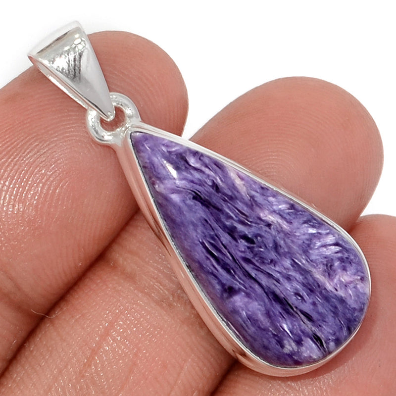 1.5" Charoite Pendants - CROP2228