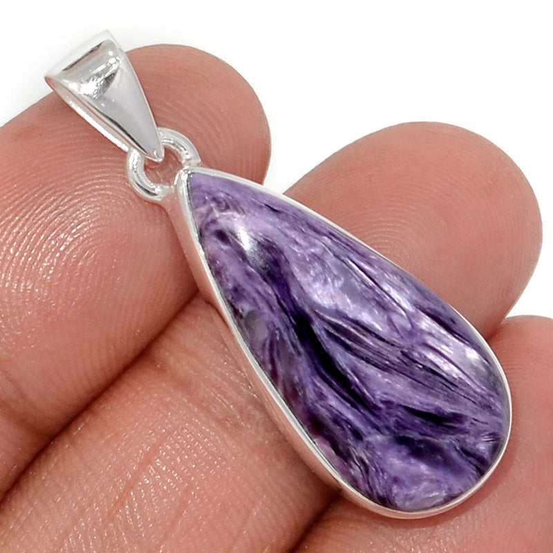 1.5" Charoite Pendants - CROP2231