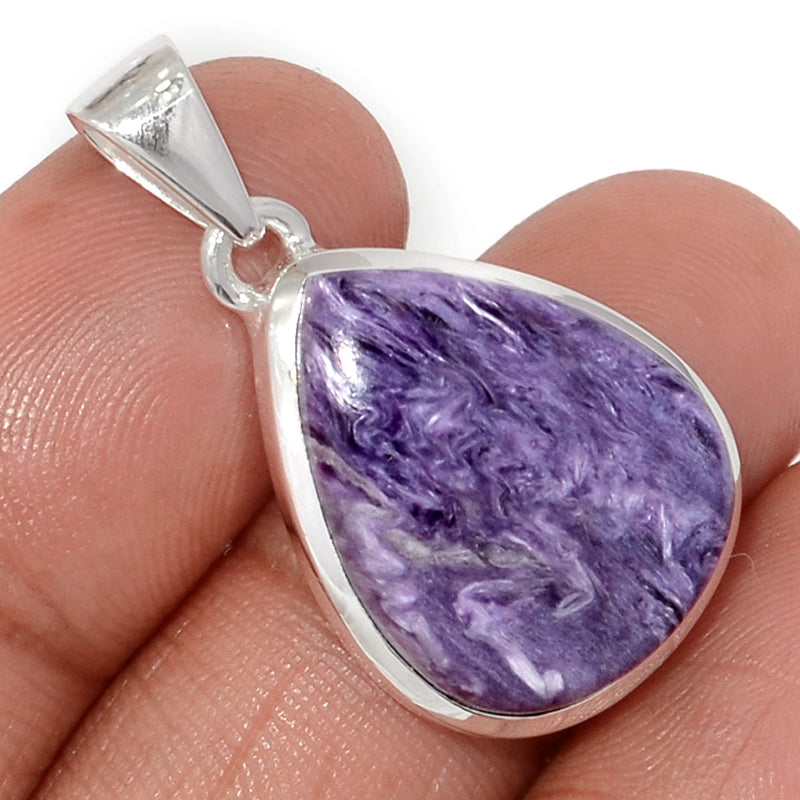 1.3" Charoite Pendants - CROP2256